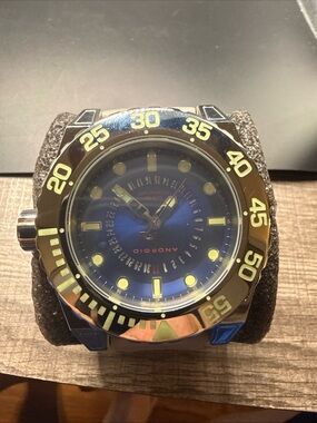 Android AD790 watch Blue Dial  Gray Silicone Band